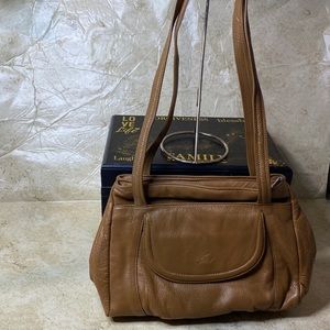 Stone Mountain tan leather bag purse
